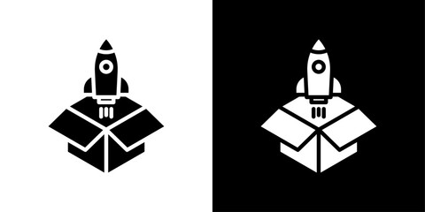 Product release icon linear logo isolated