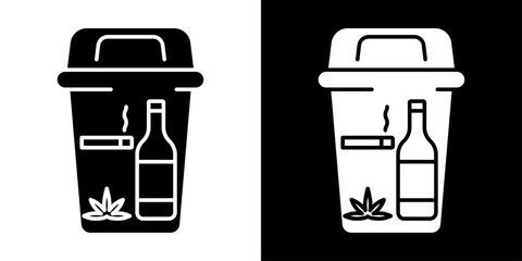 Quitting bad habits icon linear logo isolated