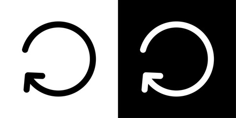 Refresh icon linear logo isolated