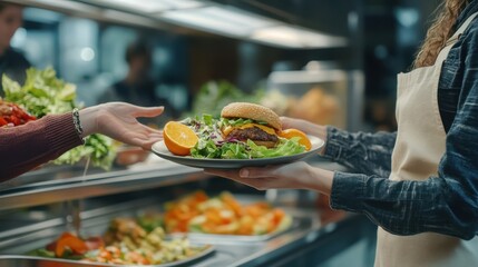 The Burger with Fresh Salad