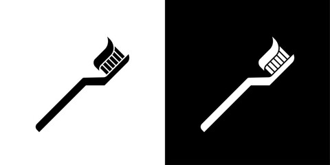 tooth brush icon linear logo isolated