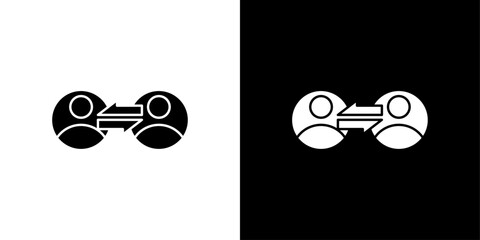 User interaction icon linear logo isolated