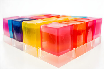 Vibrant Jelly Kaleidoscope: A Colorful Delight in Transparent Display