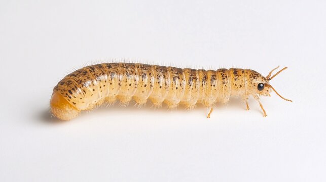 Close-up of a Wireworm Larva: Exploring the Intricate Details of an Agricultural Pest