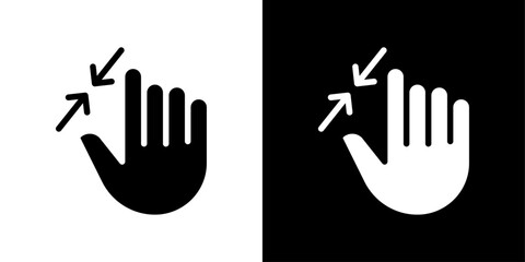 Fototapeta premium Zoom Gesture icon linear logo isolated