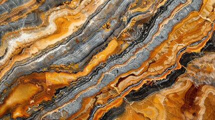 A close-up of a piece of polished stone with natural swirly patterns.