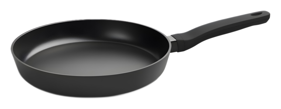 non stick frypan isolated on white background 