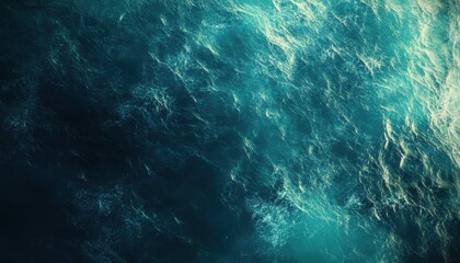 Fototapeta premium Turquoise Sea Waves from Above with Motion Design