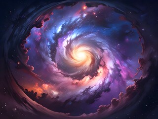 Galaxy Space Planet Illustration Art