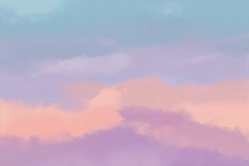 Obraz premium Serene Pastel Gradient Skyscape in Light Blue, Lavender, and Peach Textures