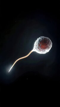 3D render of artificial or organic sperm radiata, fertility treatments, reproductive health, sperm