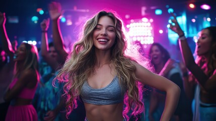 The Woman Enjoying Nightlife