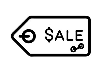 Sale price tag icon with dollar sign for promotions and discounts