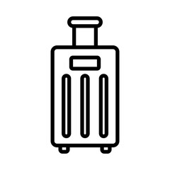 Baggage icon linear logo mark in black and white