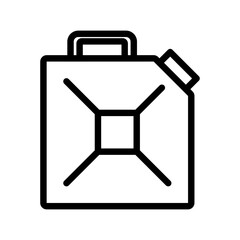 canister of motor oil icon linear logo mark in black and white