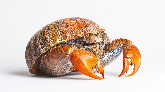 Close-Up of a Colorful Crab: Explore the Intricate Details of its Shell, Claws, and Eyes in this Stunning Wildlife Photography