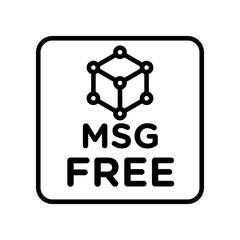 Msg free icon linear logo mark in black and white