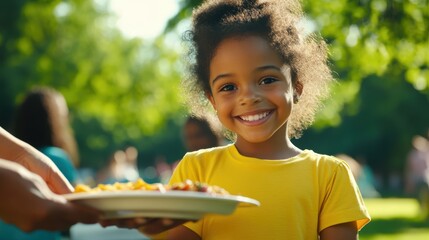 The Child with Food Plate