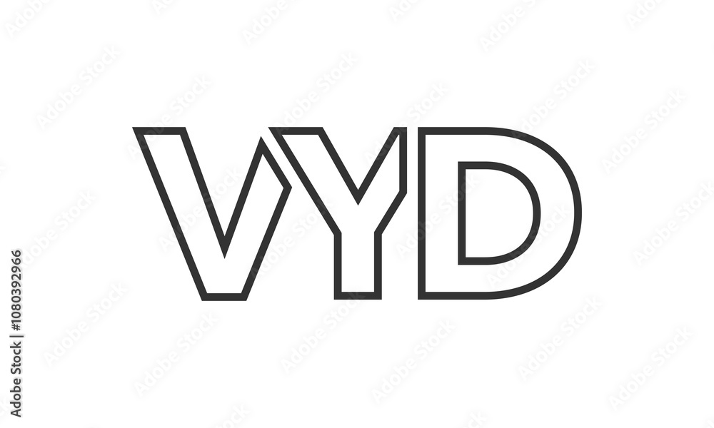 Fototapete vyd logo design template with strong and modern bold text. initial based vector logotype featuring s