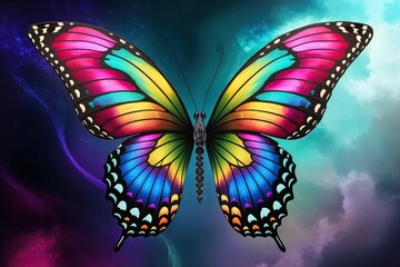 Mystical Butterfly Wings in Vibrant Colors and Unique Patterns