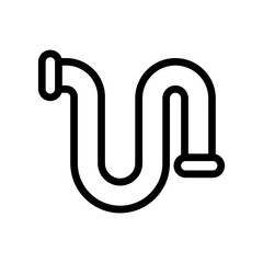 pipe icon linear logo mark in black and white