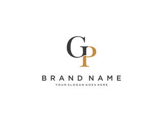 letter GP logo design vector template