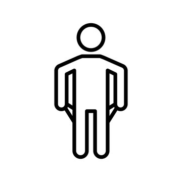 recommend clip art: poor person empty pockets icon linear logo mark in black and white