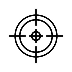 Fototapeta premium Target, aim, focus icon linear logo mark in black and white