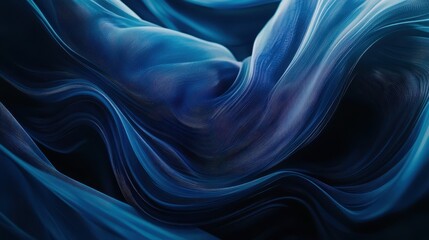 Obraz premium The Flowing Blue Fabric