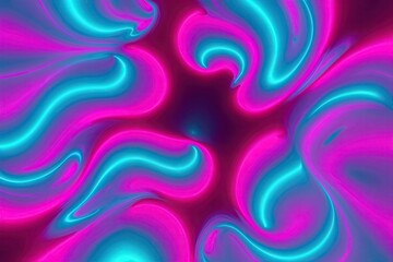 Obraz premium Vibrant Neon Hues with Teal, Magenta, and Cyan Gradient for Dreamy Futuristic Background