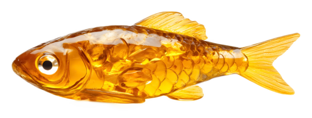 Omega-3 fish oil on a transparent background. isolated background.
