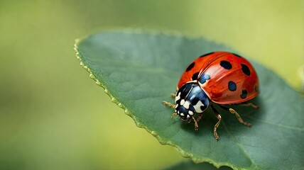 Fototapeta premium ladybird on a leaf