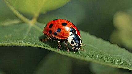 Fototapeta premium ladybird on a leaf