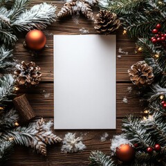 Fototapeta premium Christmas Greeting Card Design For Social Media, Generative AI