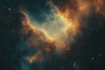 Fototapeta premium Cosmic Nebula in Stunning Colors and Details