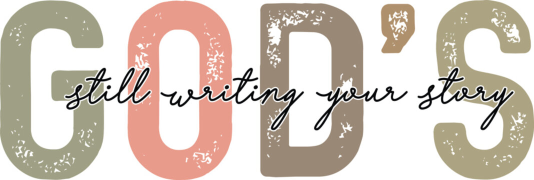 Christian Retro SVG God's Still Writing Your Story, God Is Within Her She Will Not Fall psalm 46:5,Blessed Mercy Redeemed loved Worship, God Says You Are Unique Special Lovely Precious Strong