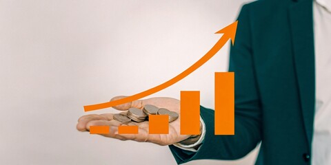  Shot of business showing success.