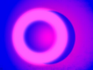 Glowing neon eclipse pink blue purple background
