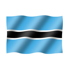 Botswana flag flies beautifully and nealthy