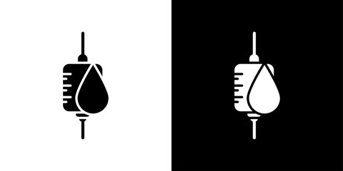 blood bag icon linear logo isolated