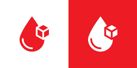 Blood sugar icon linear logo isolated