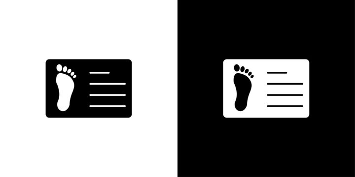 Birth certification icon linear logo isolated