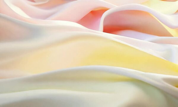Flow form stage background, peach and soft yellow, surface flatness