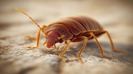 Microscopic view of a bed bug
