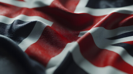 Close Up of a Waving British Union Jack Flag