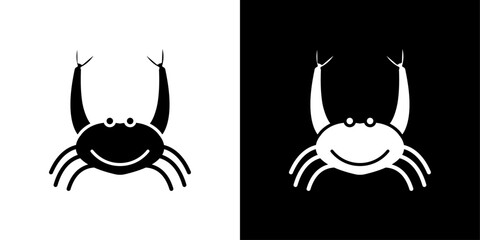 Crabs icon linear logo isolated