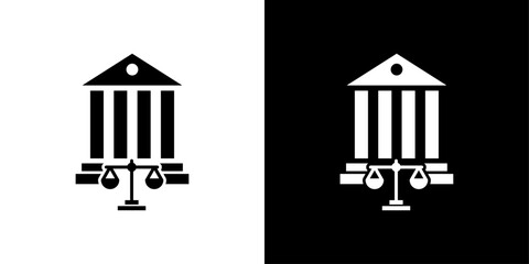 Court judgement icon linear logo isolated