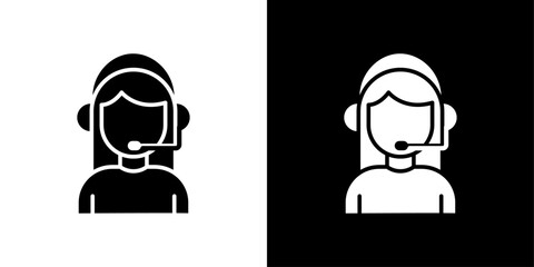 customer support icon linear logo isolated