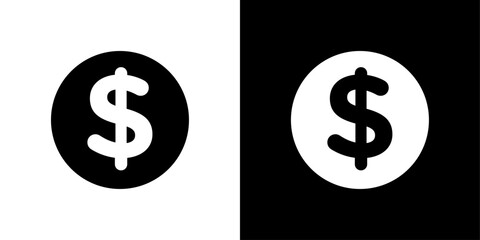 Dollar icon linear logo isolated