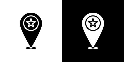 Favorite place icon linear logo isolated